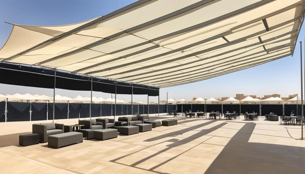 تركيب المظلات والسواتر