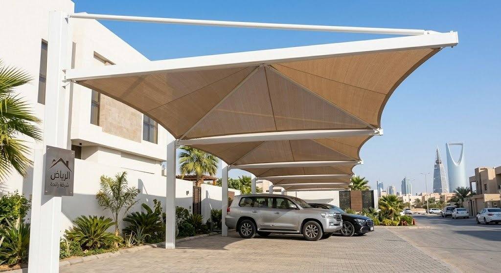 مظلات سيارات بالرياض | تركيب أفضل أنواع المظلات الخارجية بتصاميم حديثة