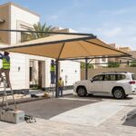 مظلات مسابح بالرياض بأرقى تصاميم اللكسان والقماش المقاوم للكسر