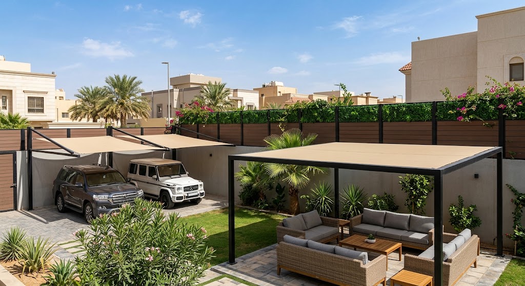 مظلات وسواتر حي الصحافة الرياض بأحدث التصاميم وأفضل خامات الحماية والخصوصية